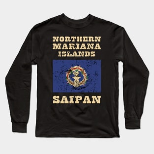 Northern Mariana Islands Country Flag Long Sleeve T-Shirt